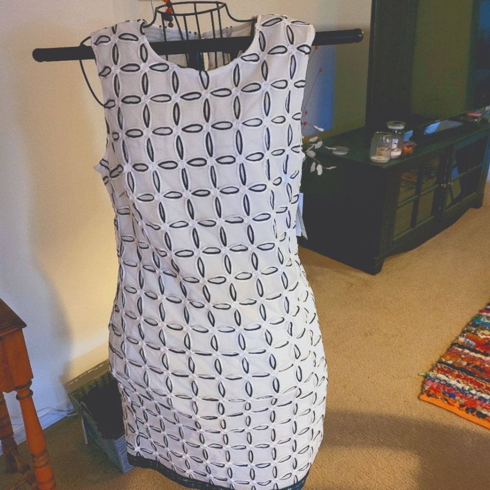 Navy and White Dress